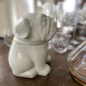White English Bulldog Treat / Cookie Jar Threshold